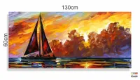 Quadro Decorativo Barco a Vela em Tecido Canvas 130x60 cm - Foto 3