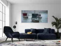 Quadro Decorativo Barco Da Série Vikings Sala em Tecido Canvas 130x60 - Foto 5