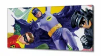 Quadro decorativo Batman e Robin Retro com Tela em Tecido Canvas 130x60 - Foto 2