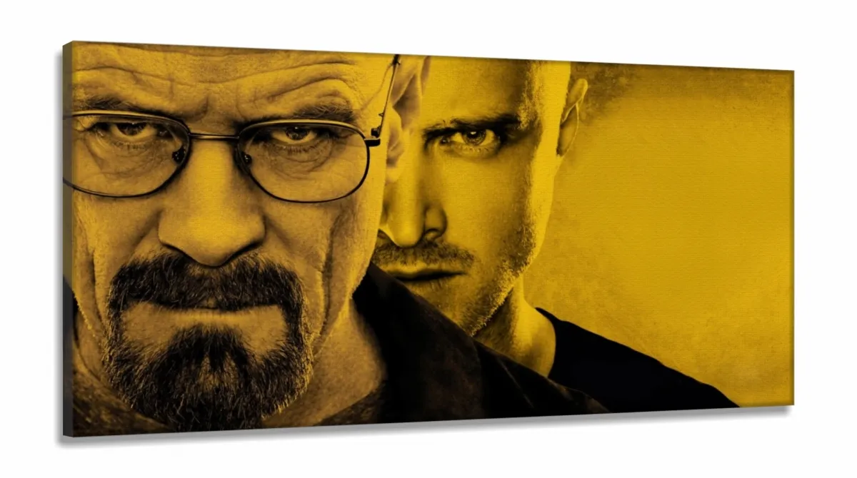 Quadro Decorativo Breaking Bad 130x60 em Tecido Canvas  sala Imagem