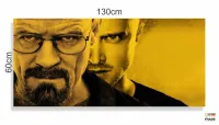 Quadro Decorativo Breaking Bad 130x60 em Tecido Canvas  sala - Foto 3