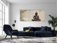 Quadro Decorativo Buda Azul Artistico em Tecido Canvas 130x60 cm - Foto 5
