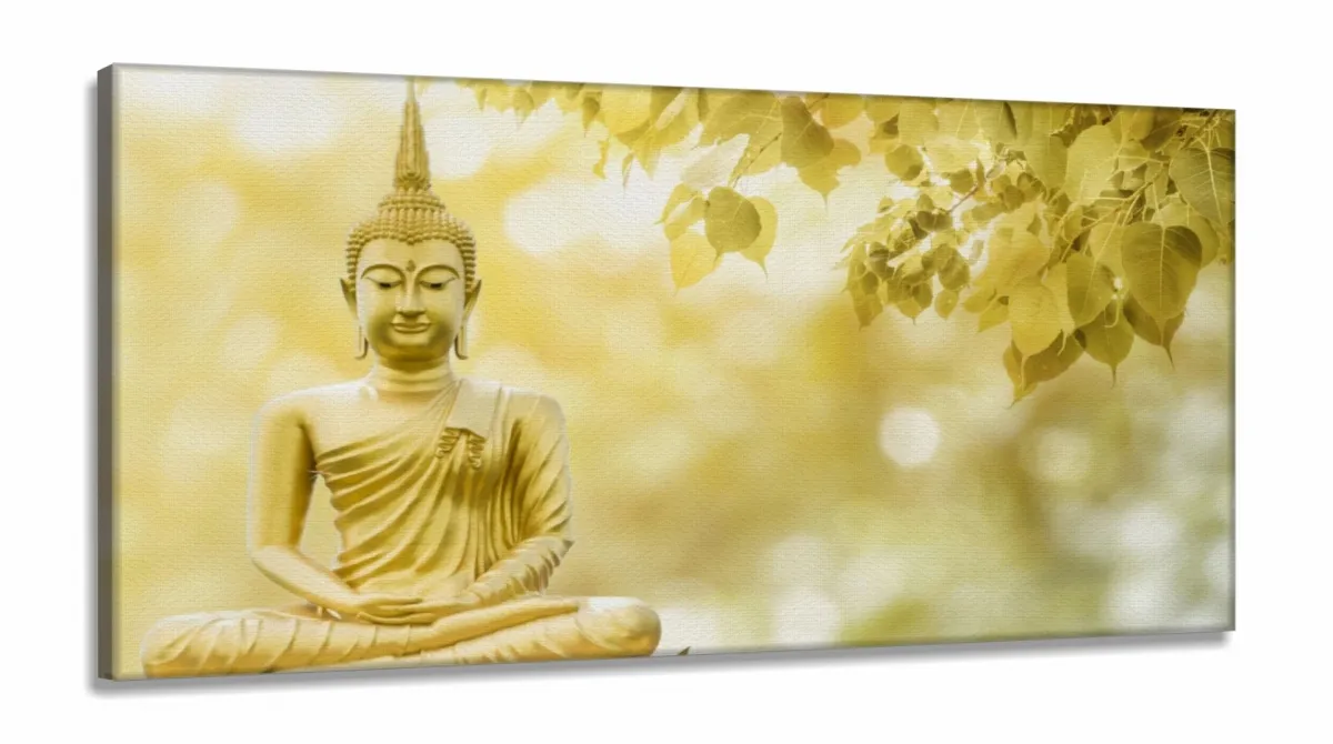 Quadro Decorativo Buda Celestial 130x60em Tecido Canvas Imagem