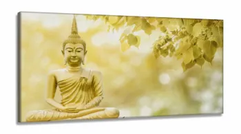 Quadro Decorativo Buda Celestial 130x60em Tecido Canvas