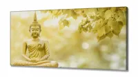 Quadro Decorativo Buda Celestial 130x60em Tecido Canvas - Foto 2