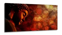 Quadro Decorativo Buda Mistico 130x60 em Tecido Canvas