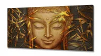 Quadro Decorativo Buda Para Sala Hall Corredor 130x60 em Tecido Canvas - Foto 2