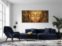 Quadro Decorativo Buda Para Sala Hall Corredor 130x60 em Tecido Canvas - Foto 5
