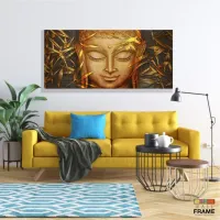 Quadro Decorativo Buda Para Sala Hall Corredor 130x60 em Tecido Canvas - Foto 7