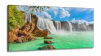 Quadro Decorativo Cachoeira Hd  130x60 em Tecido Canvas Quarto Sala