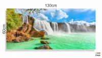 Quadro Decorativo Cachoeira Hd  130x60 em Tecido Canvas Quarto Sala - Foto 3