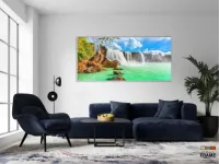 Quadro Decorativo Cachoeira Hd  130x60 em Tecido Canvas Quarto Sala - Foto 5