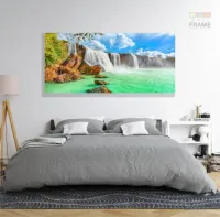 Quadro Decorativo Cachoeira Hd  130x60 em Tecido Canvas Quarto Sala - Foto 6