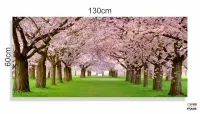 Quadro Decorativo Caminho De Cerejeiras 130x60 Sala Quarto em Tecido Canvas - Foto 3