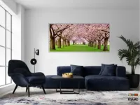 Quadro Decorativo Caminho De Cerejeiras 130x60 Sala Quarto em Tecido Canvas - Foto 5