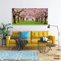 Quadro Decorativo Caminho De Cerejeiras 130x60 Sala Quarto em Tecido Canvas - Foto 7
