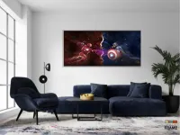 Quadro Decorativo Capitao America Guerra Civil 130x60 em Tecido Canvas - Foto 5