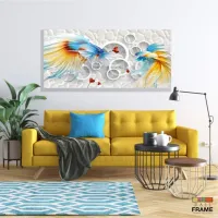 Quadro Decorativo Carpas Japão em Tecido Canvas 130x60 cm - Foto 7