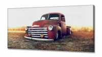 Quadro Decorativo Carro Antigo Retro 130x60 em Tecido Canvas - Foto 2