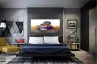 Quadro Decorativo Carro Antigo Retro 130x60 em Tecido Canvas - Foto 4