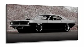 Quadro Decorativo Carro Charger 130x60 em Tecido Canvas