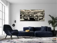 Quadro Decorativo Carro Retroem Tecido Canvas 130x60 - Foto 5