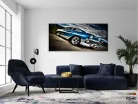 Quadro Decorativo Carro Vintage em Tecido Canvas 130x60 - Foto 5