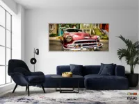 Quadro Decorativo Carro Vintage Escritório em Tecido Canvas 130x60 - Foto 5