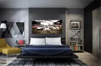 Quadro Decorativo Carros De Corrida Em Tecido Canvas 130x60 - Foto 4