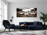 Quadro Decorativo Carros De Corrida Em Tecido Canvas 130x60 - Foto 5