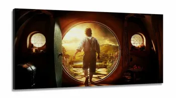 Quadro decorativo Casa Hobbit Filmes em Tecido Canvas 130x60