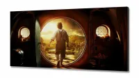 Quadro decorativo Casa Hobbit Filmes em Tecido Canvas 130x60 - Foto 2