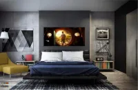 Quadro decorativo Casa Hobbit Filmes em Tecido Canvas 130x60 - Foto 4