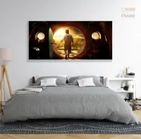 Quadro decorativo Casa Hobbit Filmes em Tecido Canvas 130x60 - Foto 6