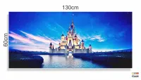 Quadro Decorativo Castelo Disney Lago 130x60 em Tecido Canvas - Foto 3