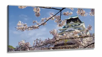 Quadro Decorativo Cerejeira do Japão 130x60 em Tecido Canvas
