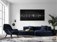 Quadro Decorativo Cidade Branco Preto 130x60 em Tecido Canvas  Sala Quarto - Foto 5