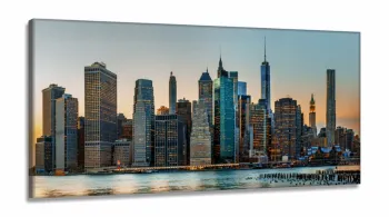 Quadro Decorativo Cidade em Tecido Canvas 130x60 cm