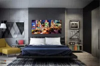 Quadro Decorativo Cidade Nova York 130x60 em Tecido Canvas - Foto 4