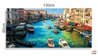 Quadro Decorativo Cidade Veneza Na Itália - em Tecido Canvas 130x60 - Foto 3