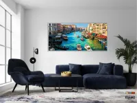 Quadro Decorativo Cidade Veneza Na Itália - em Tecido Canvas 130x60 - Foto 5