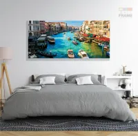 Quadro Decorativo Cidade Veneza Na Itália - em Tecido Canvas 130x60 - Foto 6
