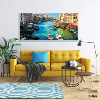 Quadro Decorativo Cidade Veneza Na Itália - em Tecido Canvas 130x60 - Foto 7