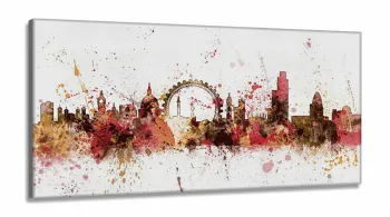 Quadro Decorativo Color em Tecido Canvas 130x60