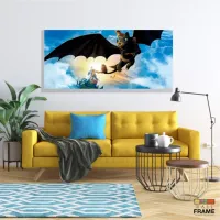 Quadro Decorativo Como Treinar Seu Dragao2 em Tecido Canvas 130x60 Cm - Foto 7