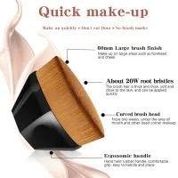 Pincel de Maquiagem Kabuki Hexagonal para base Líquida, Cremosa, em Pó, BB creams e Blush  - Foto 4