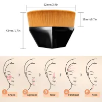 Pincel de Maquiagem Kabuki Hexagonal para base Líquida, Cremosa, em Pó, BB creams e Blush  - Foto 6