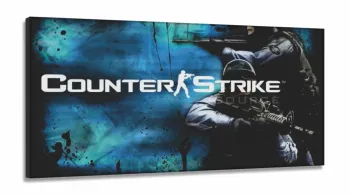 Quadro Decorativo Counter Strike 130x60 em Tecido Canvas
