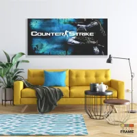 Quadro Decorativo Counter Strike 130x60 em Tecido Canvas - Foto 7