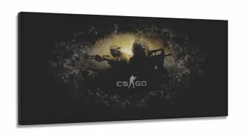 Quadro Decorativo CS GO 130x60  em Tecido Canvas